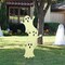 Halloween Yard Stake, 38.6" Glow in The Dark Metal Stacked Ghost with Green